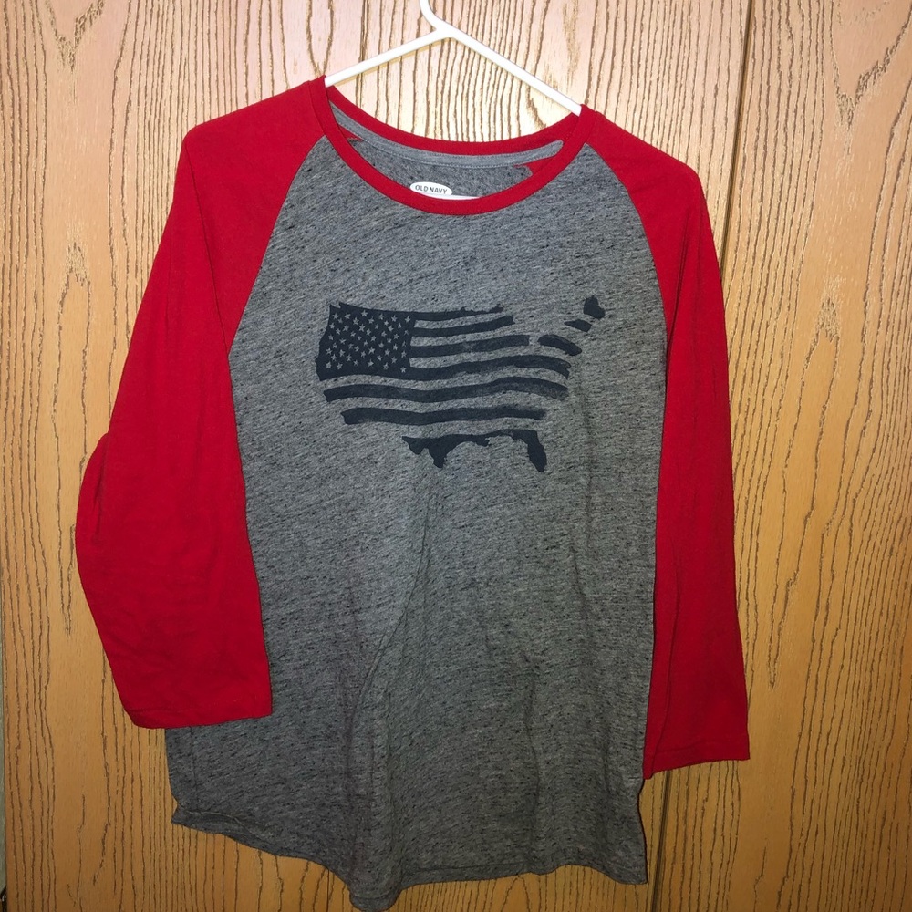 Old Navy USA baseball tee